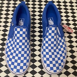 NWT Blue Checkerboard Vans